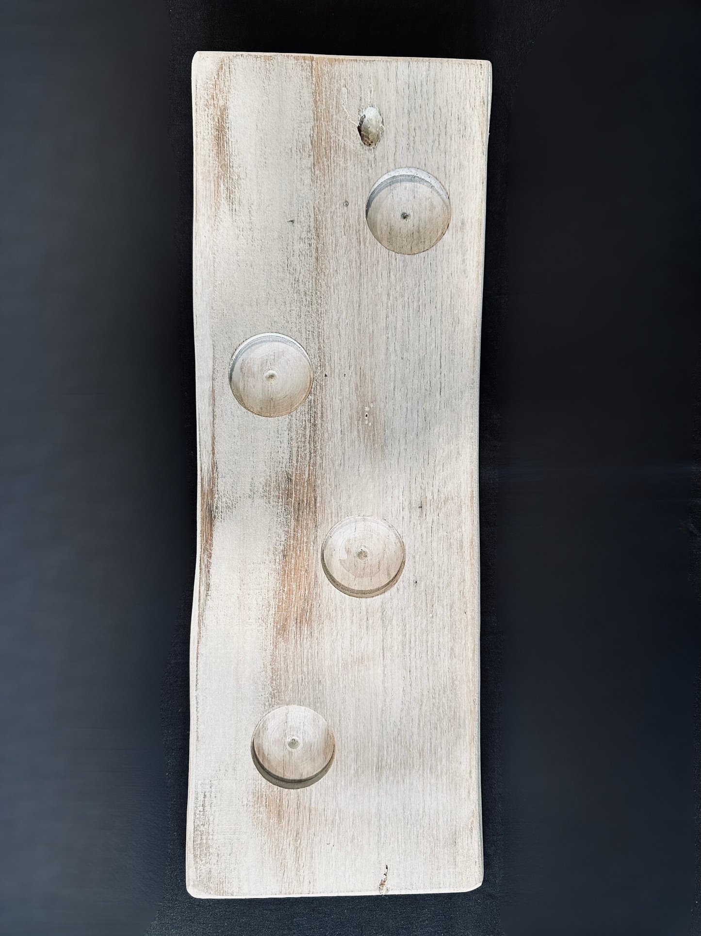 Tea Light Centerpiece | Whitewashed Live Edge | Personalize it!