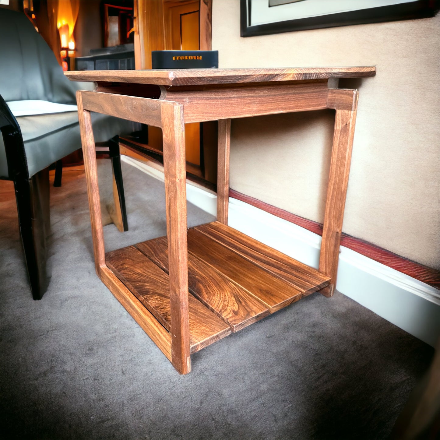 Side Table | Mid-Century Black Walnut