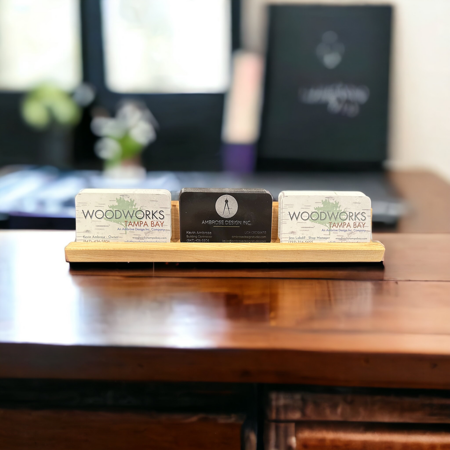 Business Card Stand | 1 - 3 Card Display