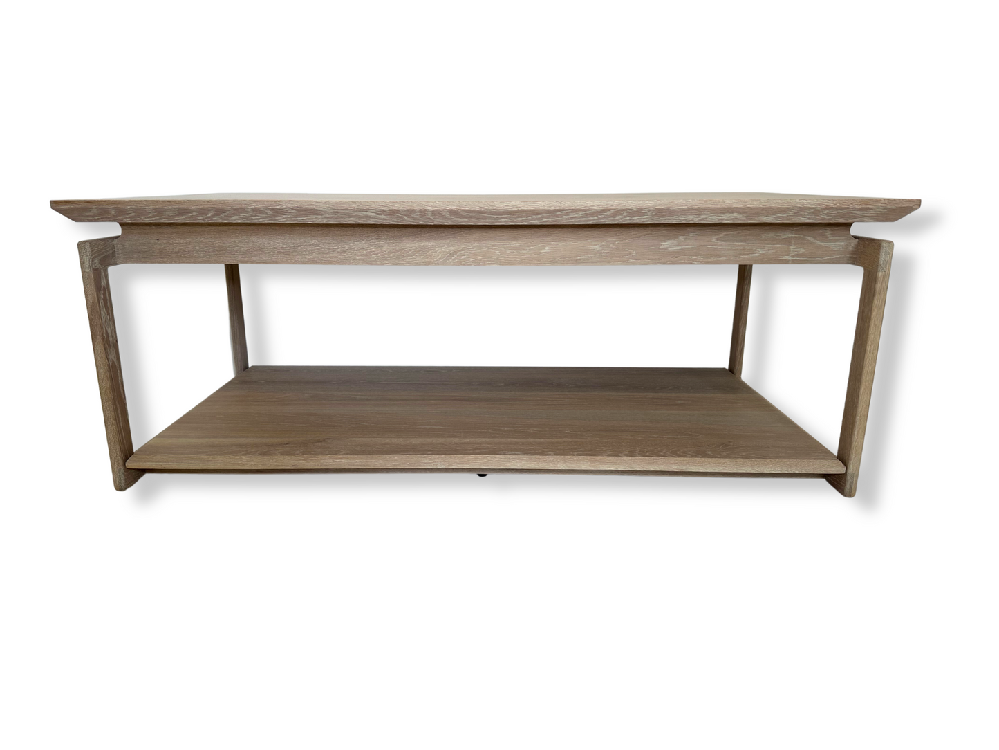 Coffee Table | Mid Century White Washed Oak