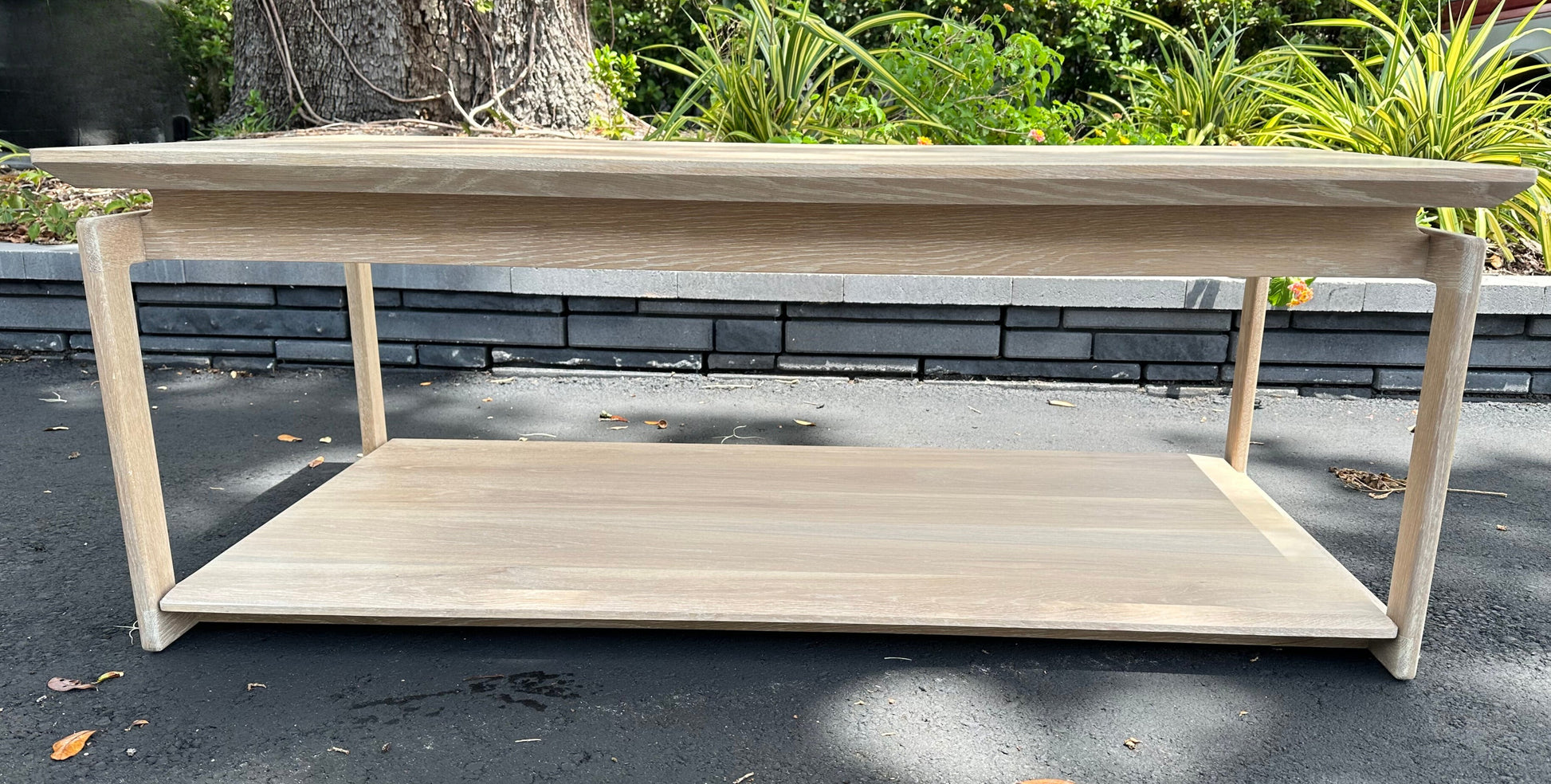 image of mid-century white oak coffee table