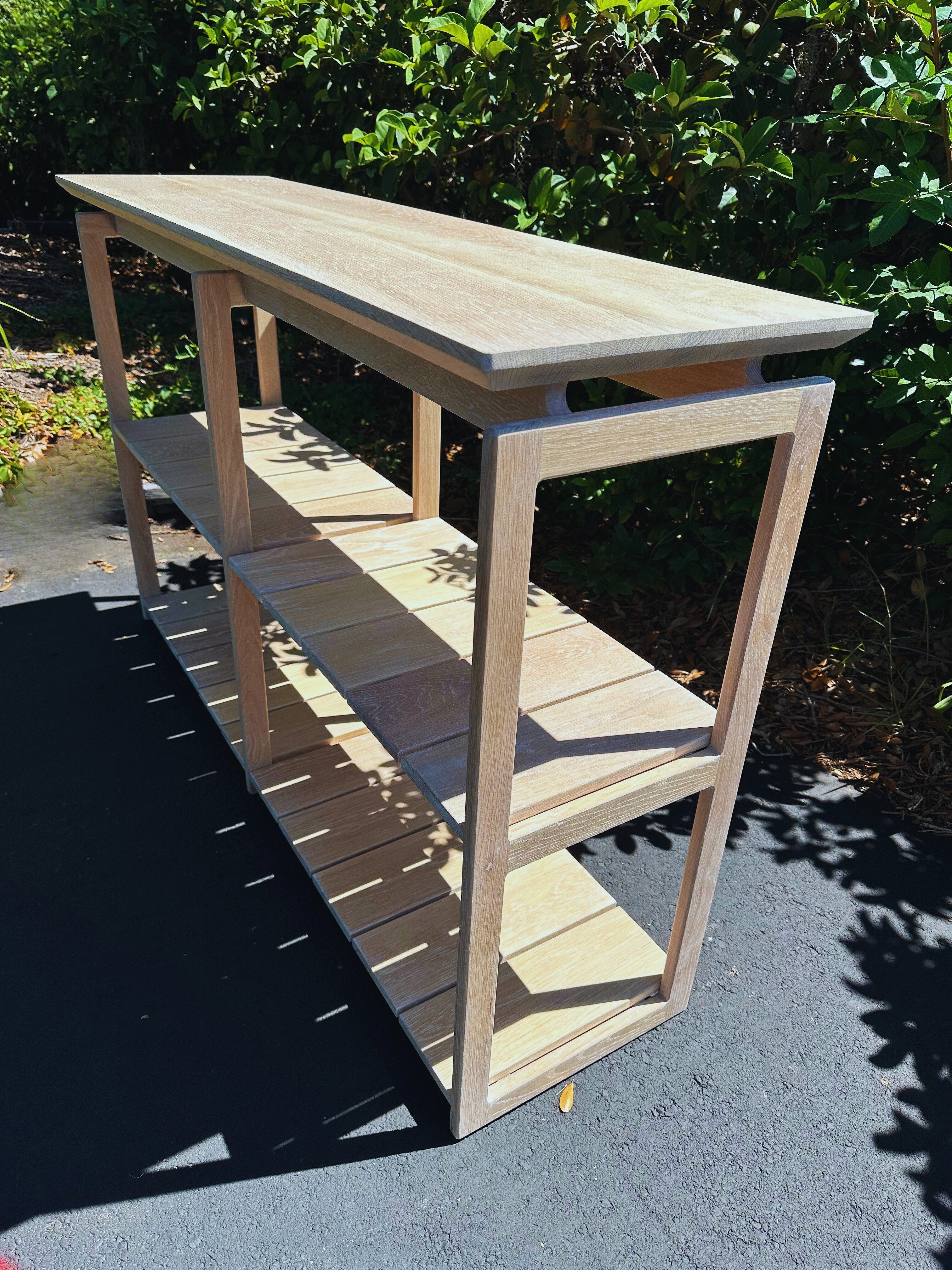 White washed deals oak console table