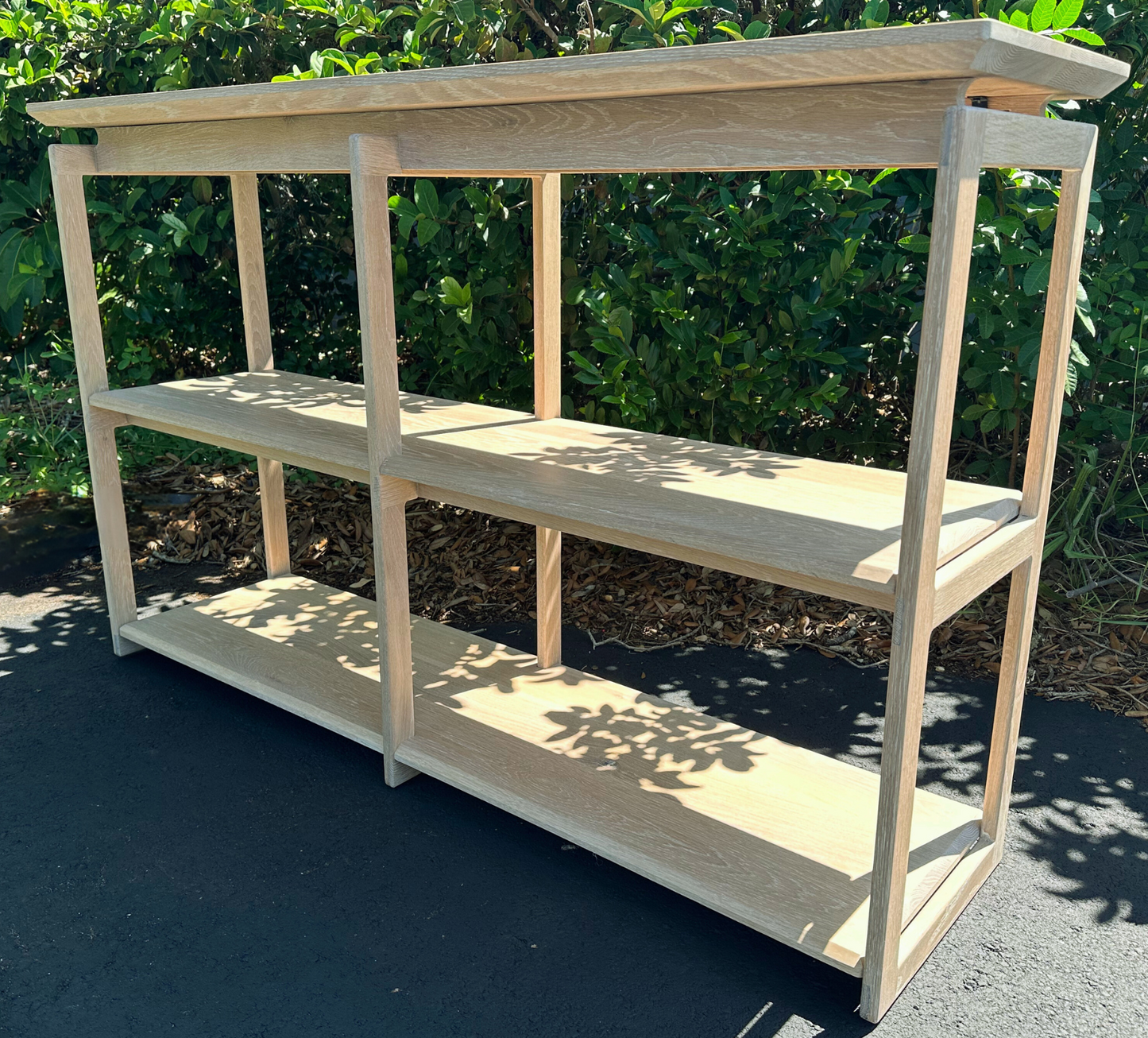 Console Table | Mid-Century White Washed White Oak