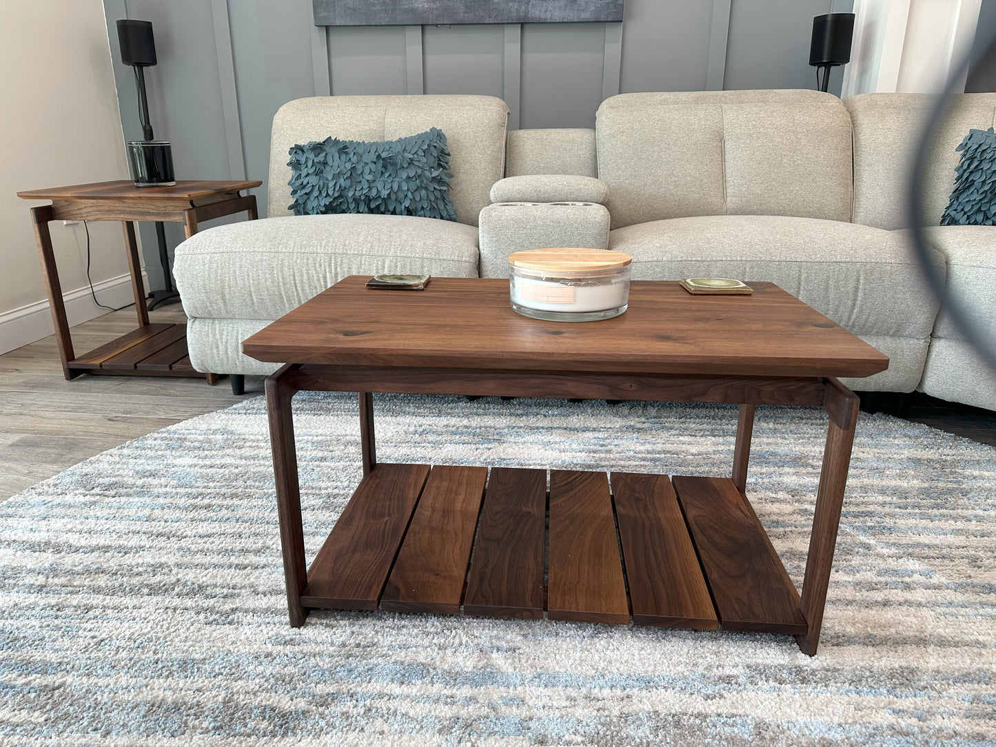 Coffee Table | Mid Century Black Walnut