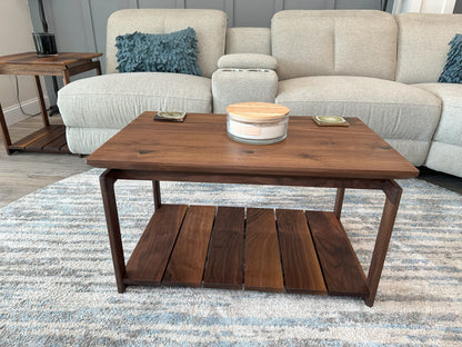 Coffee Table | Mid Century Black Walnut