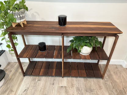 Console Table | Mid-Century Black Walnut