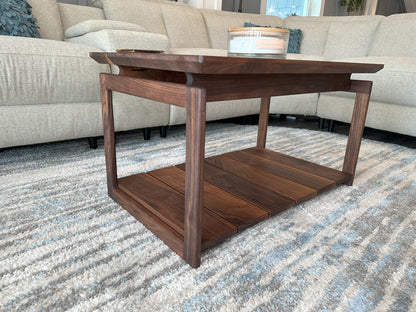 Coffee Table | Mid Century Black Walnut