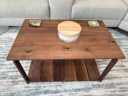 Coffee Table | Mid Century Black Walnut