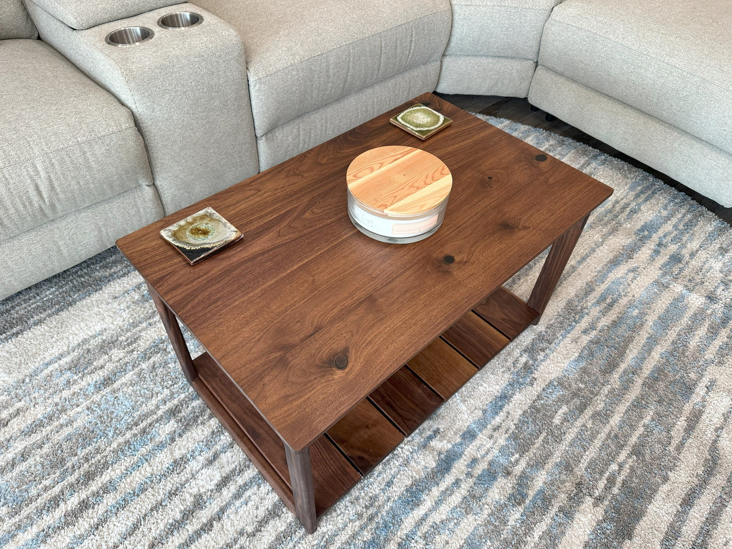 Coffee Table | Mid Century Black Walnut