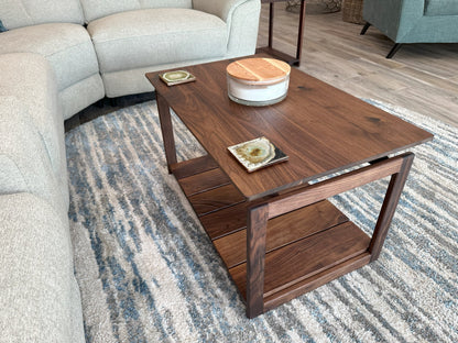 Coffee Table | Mid Century Black Walnut