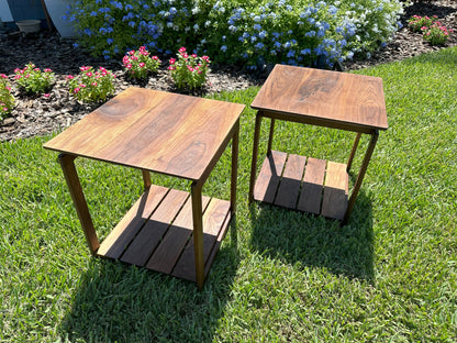 Side Table Set | Mid-Century Black Walnut