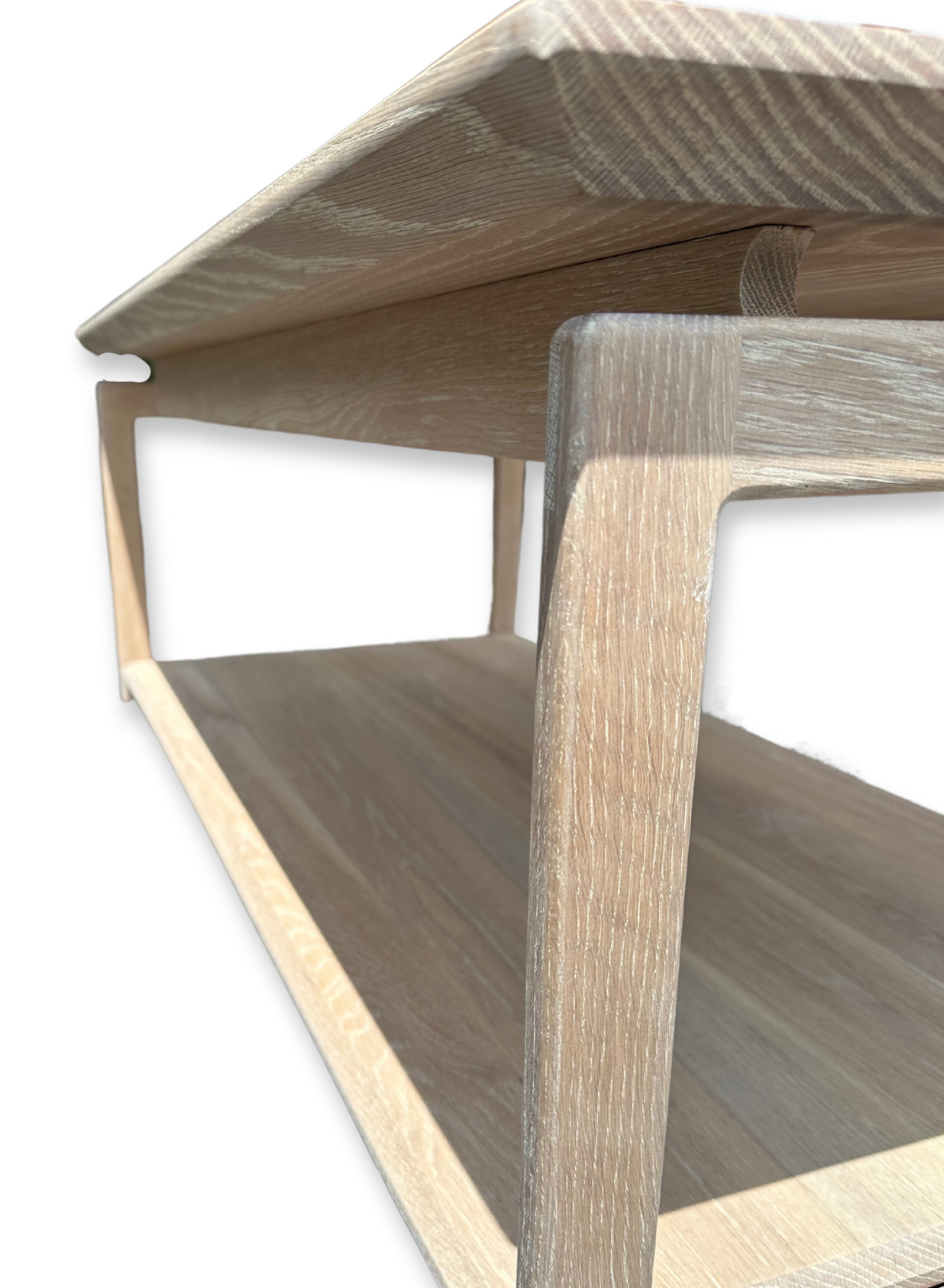 Coffee Table | Mid Century White Washed Oak